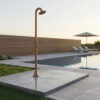 DOCCIA INOX LUNA DOPPIO TMP ORO ROSA Ambientata 100x100